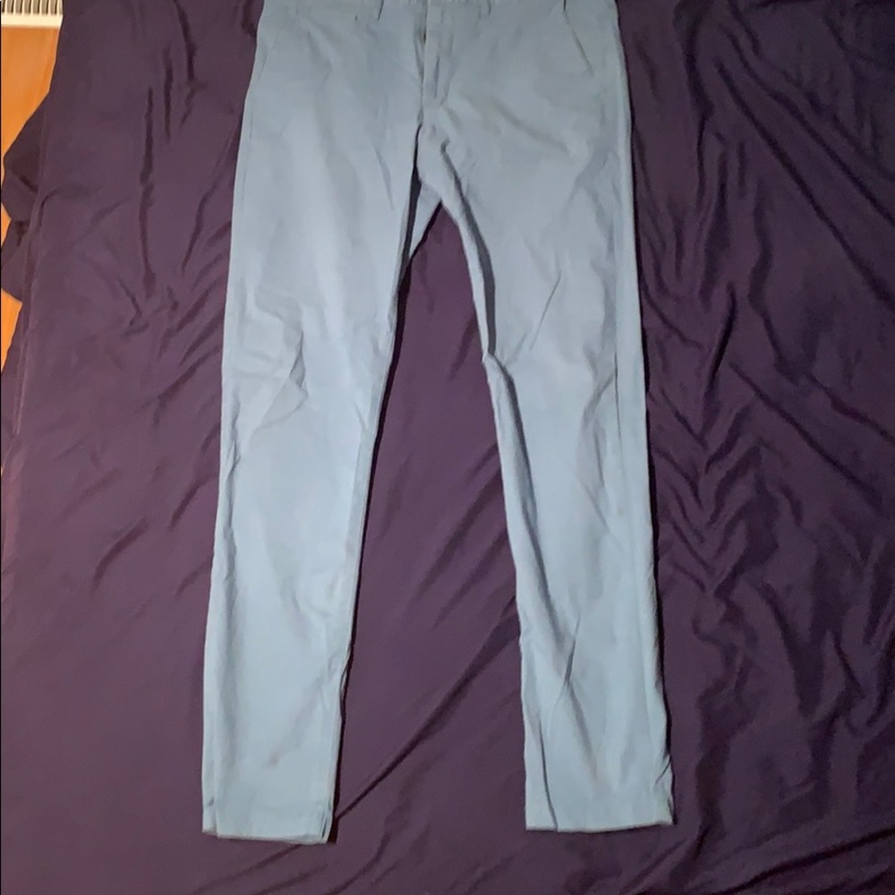 Baby blue chinos. Slim fit